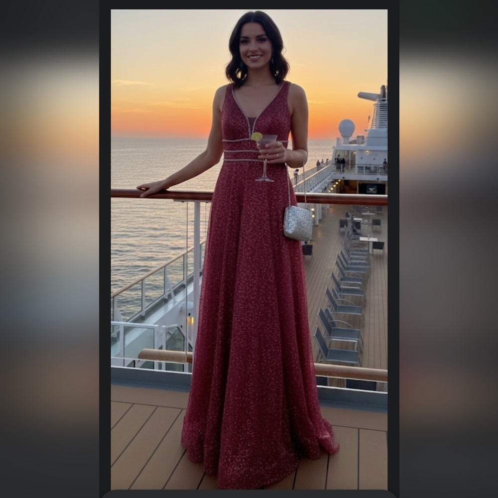 Vintage May Queen Stunning Rhinestone Dress